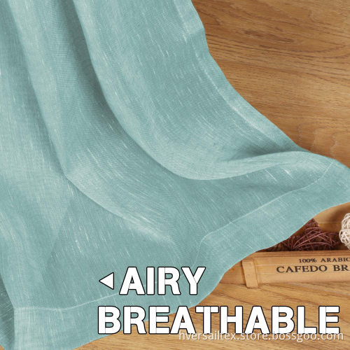Elegant Light Filtering Sea Mist Semi Sheer Curtains